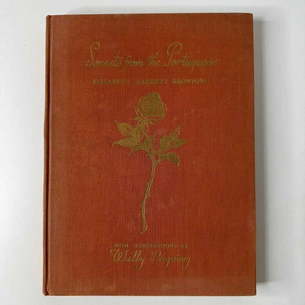 Sonnets from the Portuguese 1950‎ Hardcover Book Browning Pogany Litho Vintage